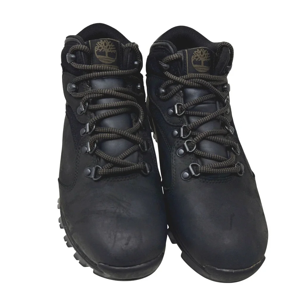 Timberland White Ledge Waterproof Hiking Boots Black Leather A21AC Men's Size 8